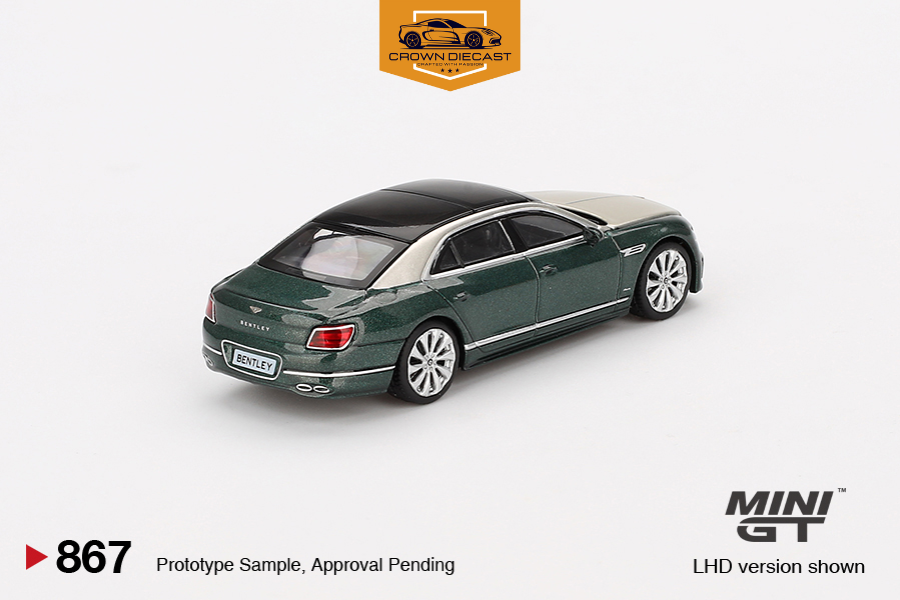 Mô hình xe Bentley Flying Spur White Sand Verdant tỉ lệ 1:64 MiniGT MGT00867 | Crown Diecast - Ảnh 2