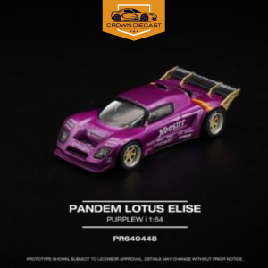 Mô hình xe Lotus Elise Pandem Purple New Tooling tỉ lệ 1:64 Pop Race PR640448 | Crown Diecast