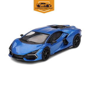 Mô hình xe Lamborghini Revuelto Blu Eleos tỉ lệ 1:64 MiniGT MGT00748 | Crown Diecast