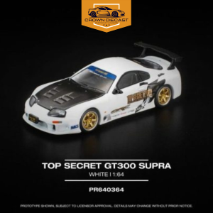 Mô hình xe Toyota SUPRA TOP SECRET GT300 WHITE tỉ lệ 1:64 Poprace PR640364 | Crown Diecast