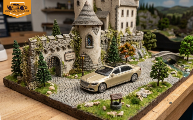 Maybach S680 MiniGT 1:64 vàng sữa